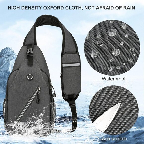 Crossbody Bags Sling Backpack, Sling Bag Cross body Shoulder Bag for Men and Wom - Picture 8 of 9